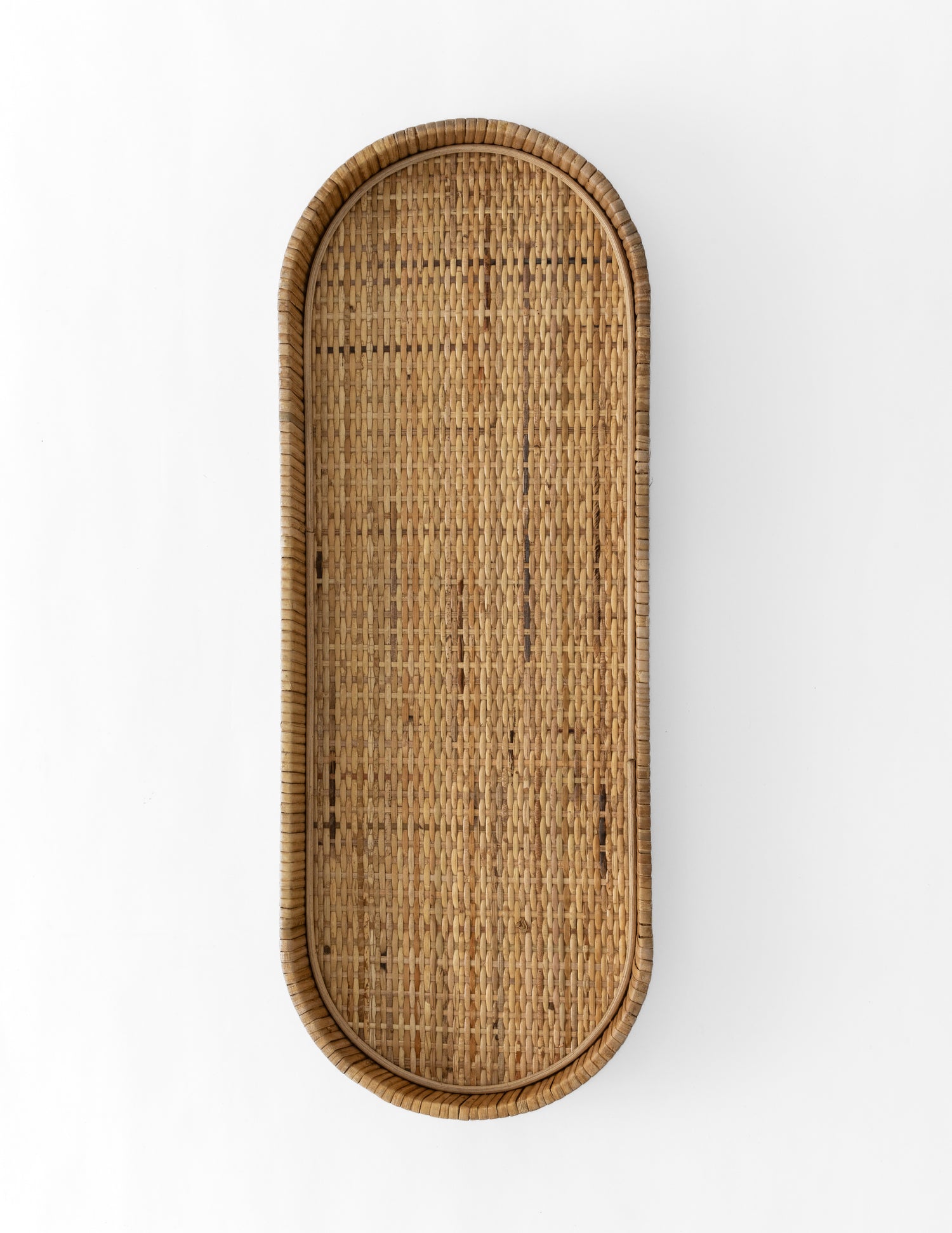 Oval Rattan Tray