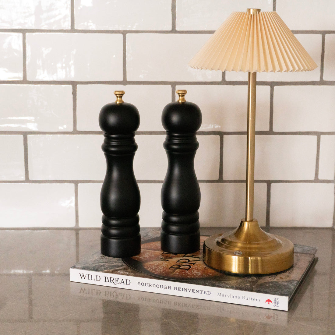 12&quot; Rechargeable Gold LED Lamp