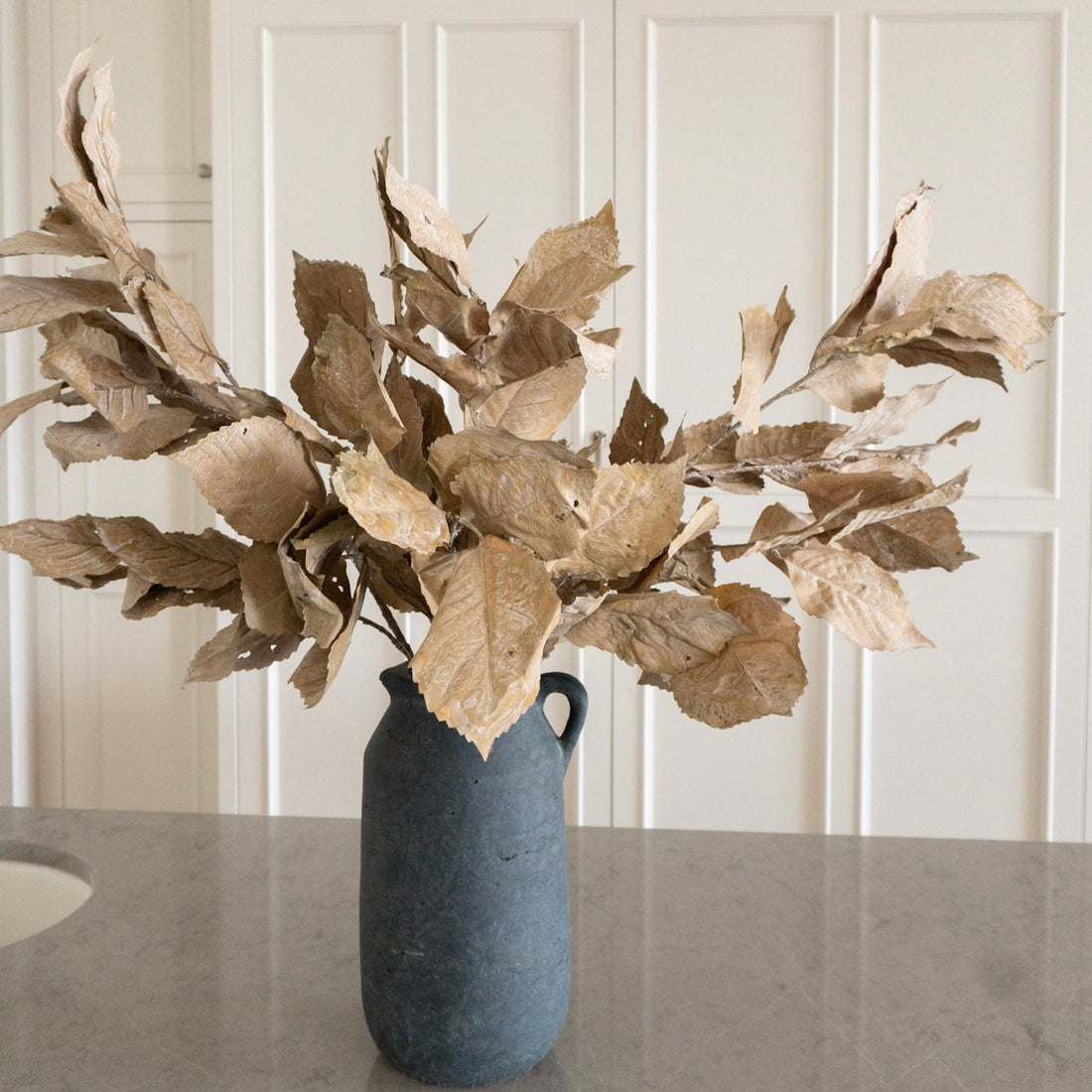 Dried Hydrangea Leaf Stem ~ Tan