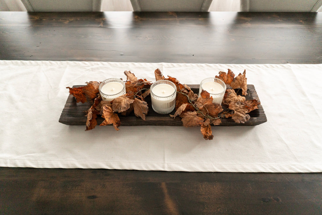27&quot; Walnut Finish Wood Tray