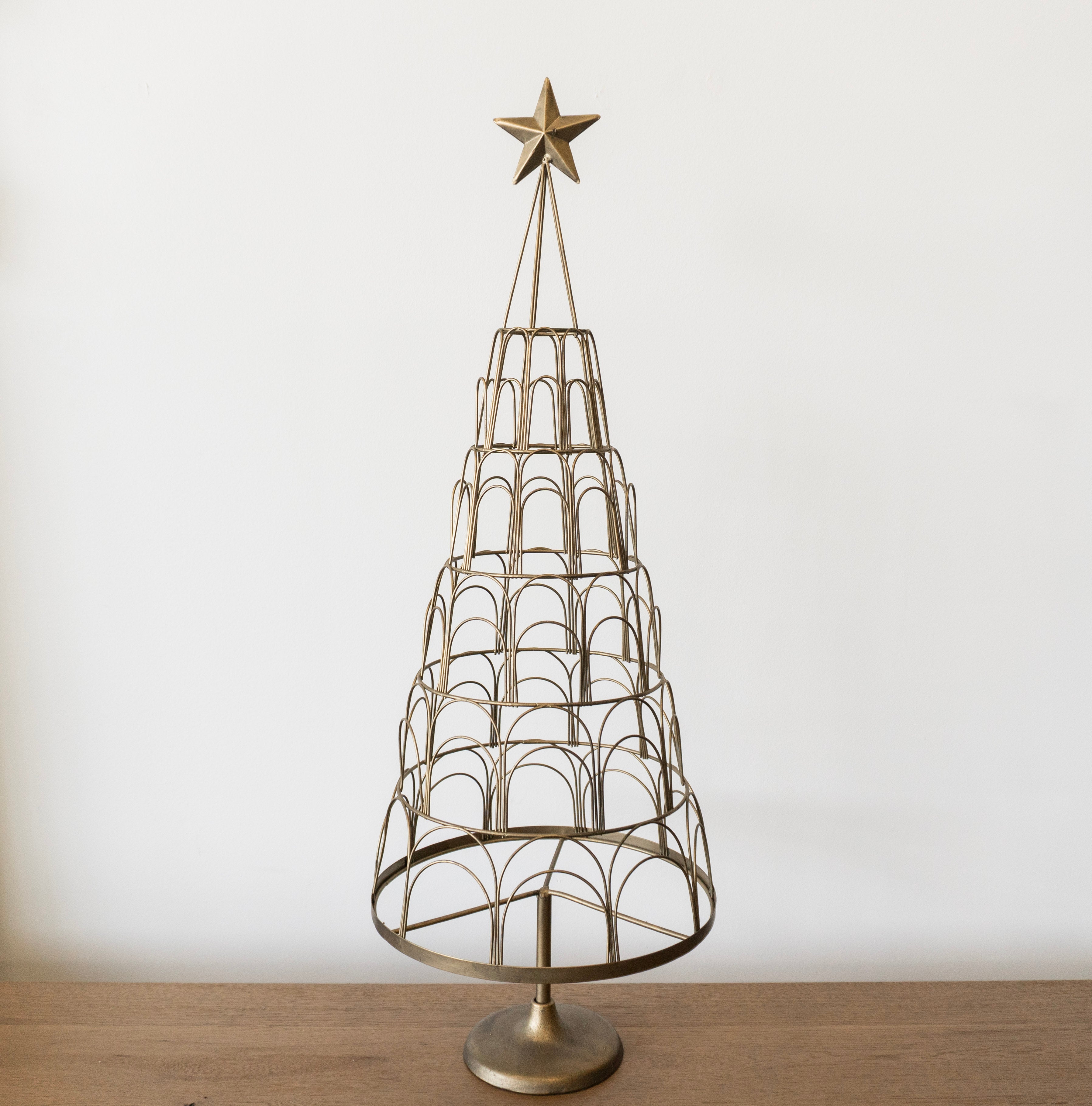 Metal Christmas Tree Card Holder