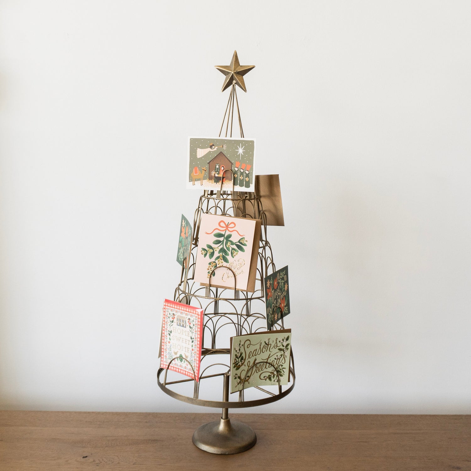 Metal Christmas Tree Card Holder