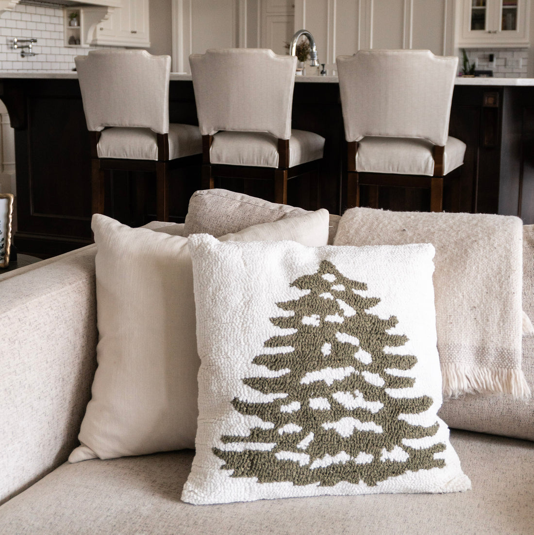 18" Loop Crochet Tree Pillow