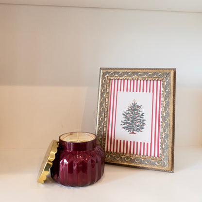 8 x 10 Striped Tree Framed Art