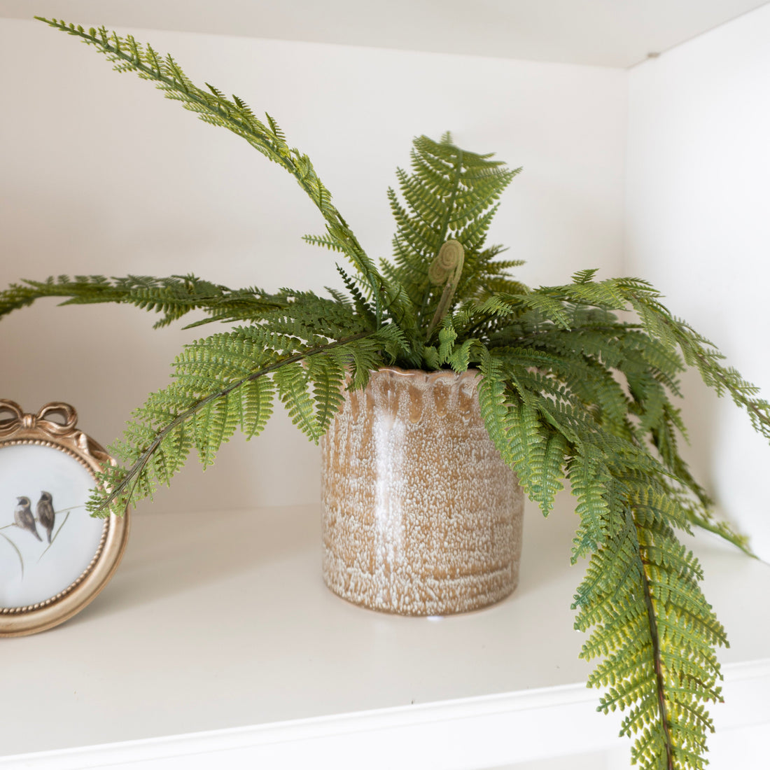 Brown Speck Scallop Top Vase