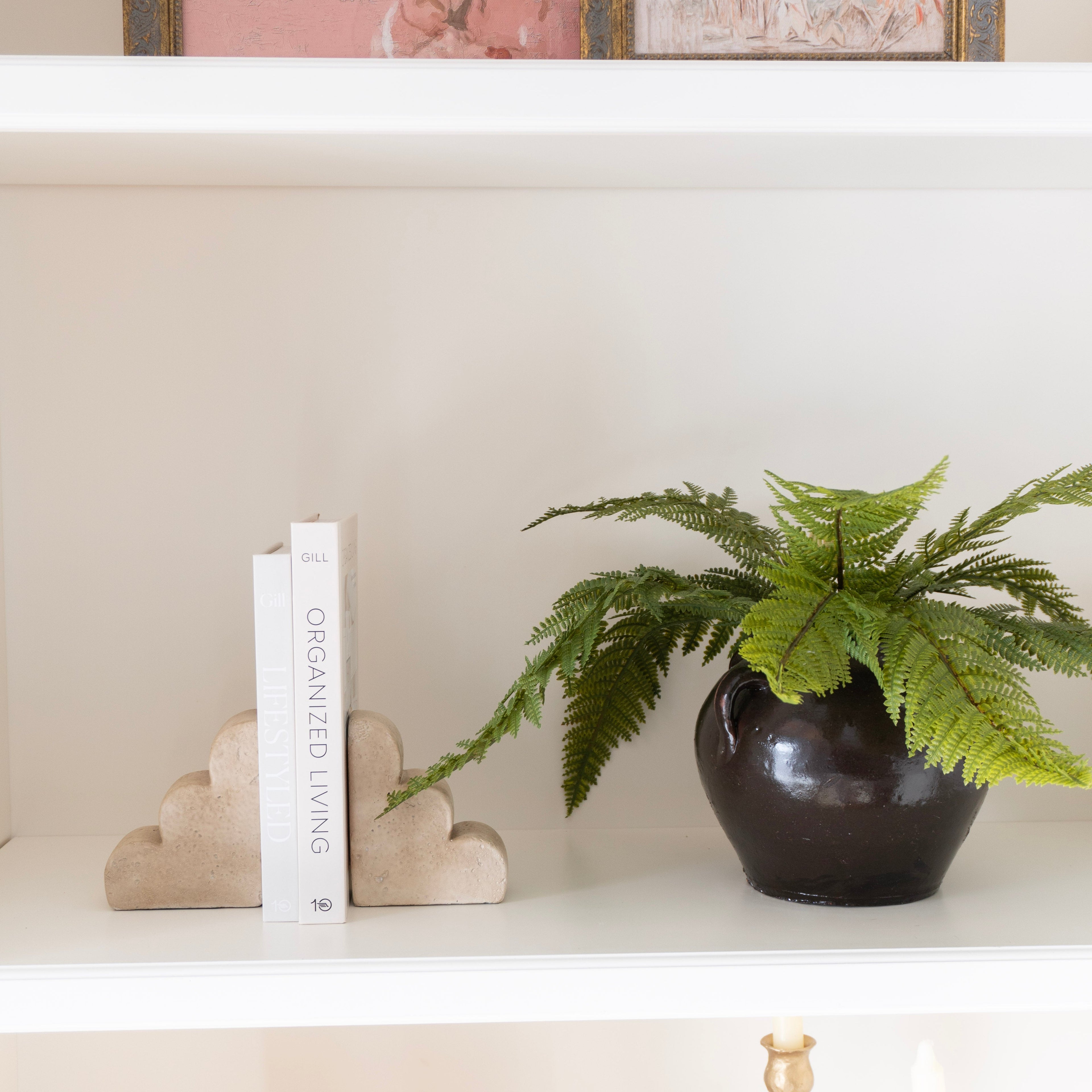 Scallop Edge Cement Bookends