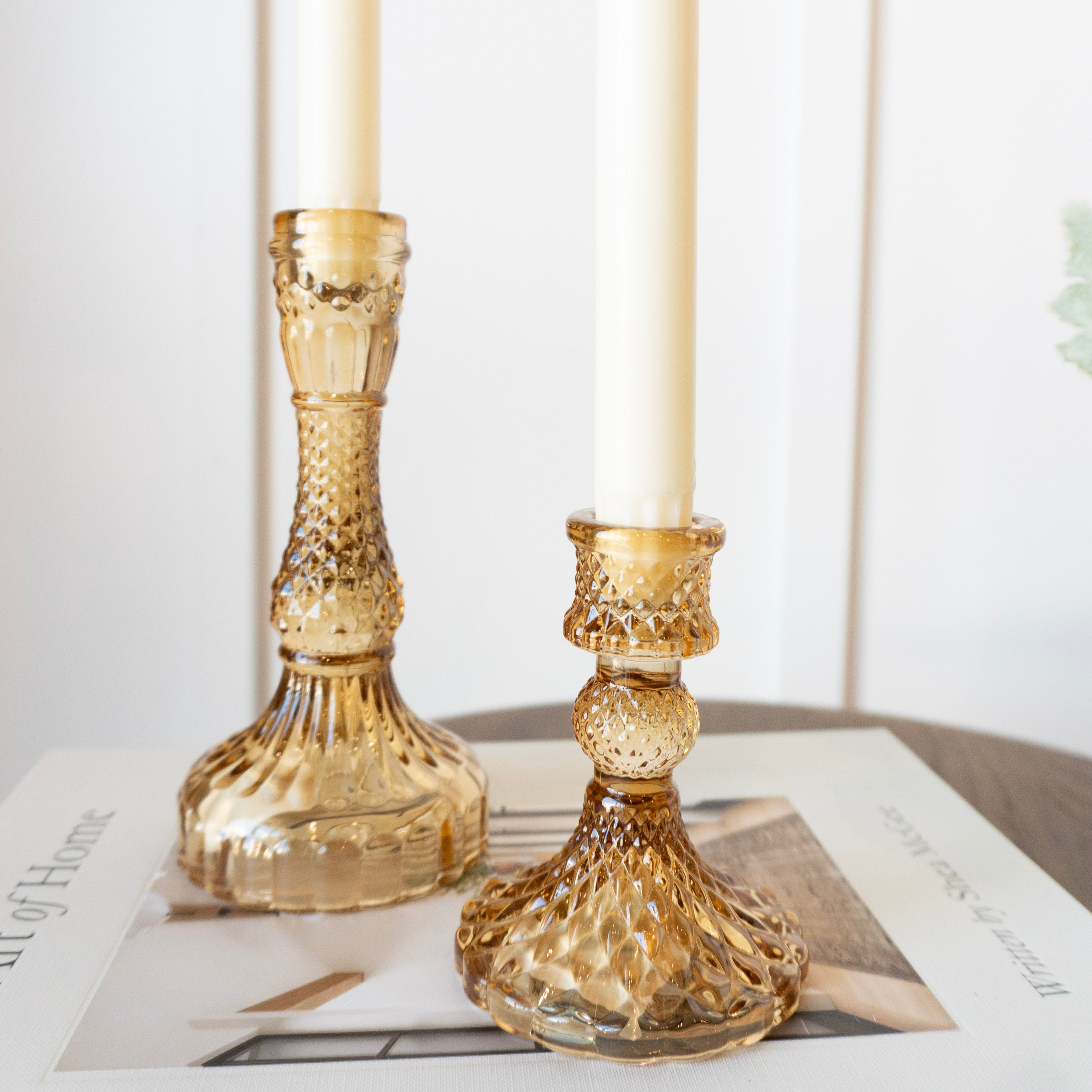 Gillian Candlestick Amber