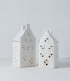 Set of 2 Ceramic Houses
