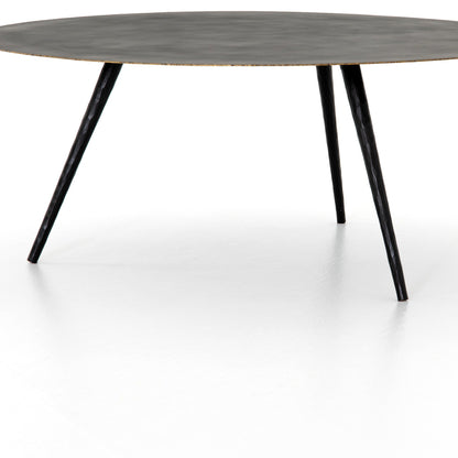 Trula Round Coffee Table - Rubbed Black