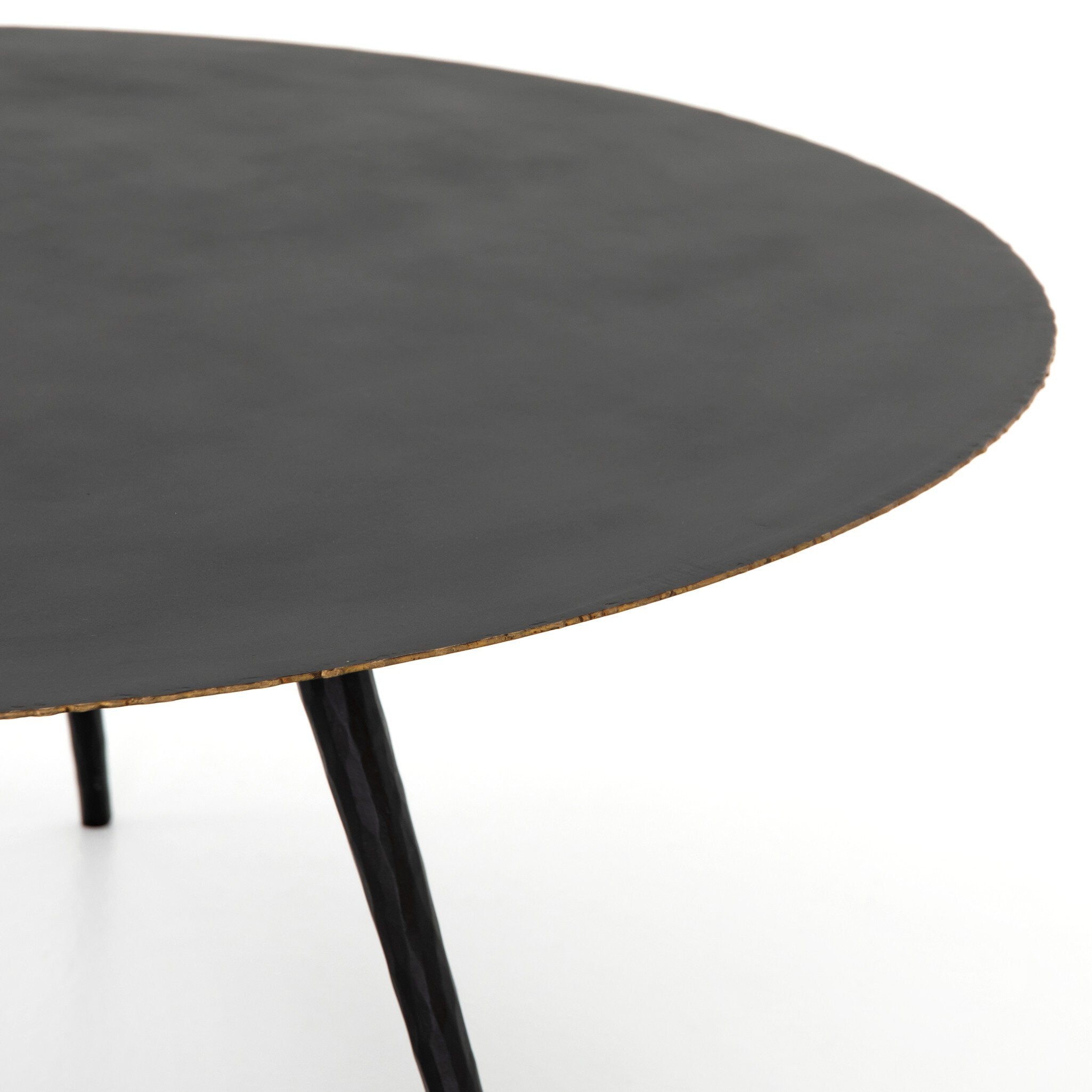 Trula Round Coffee Table - Rubbed Black