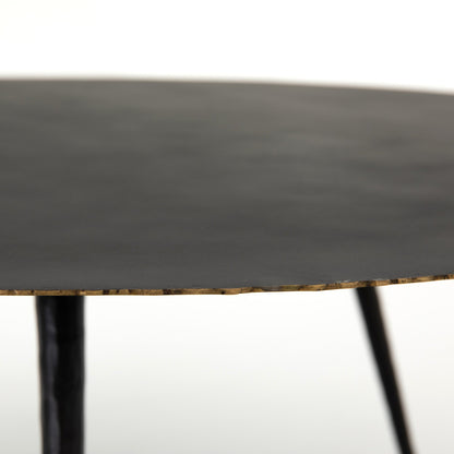 Trula Round Coffee Table - Rubbed Black