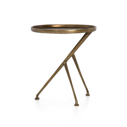 Schmidt Accent Table - Raw Antique Brass