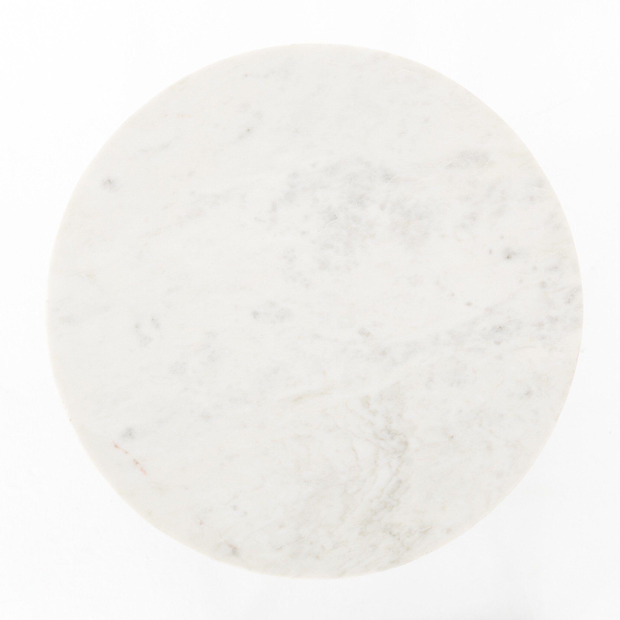 Naomi Marble End Table - Polished White Marble