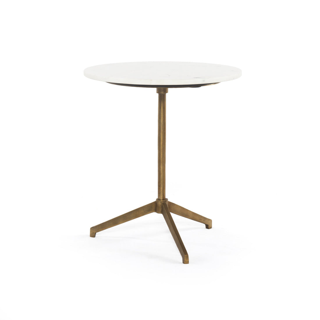 Helen End Table - Polished White Marble