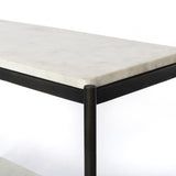 Felix Small Console Table - Polished White Marble | shipping 7/21/2024