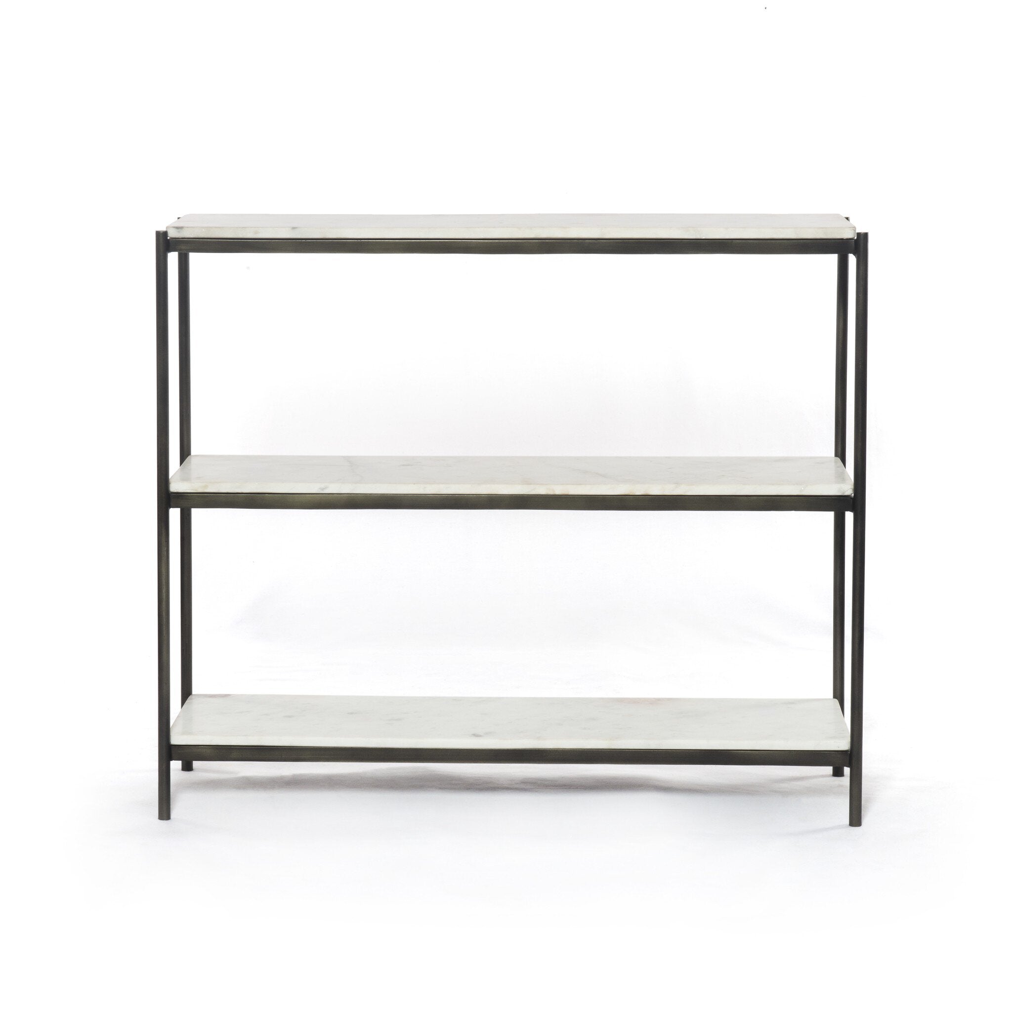 Felix Small Console Table - Polished White Marble