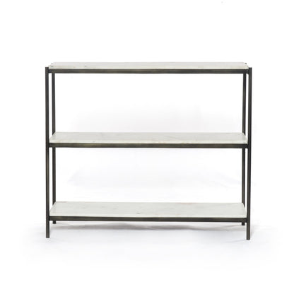 Felix Small Console Table - Polished White Marble