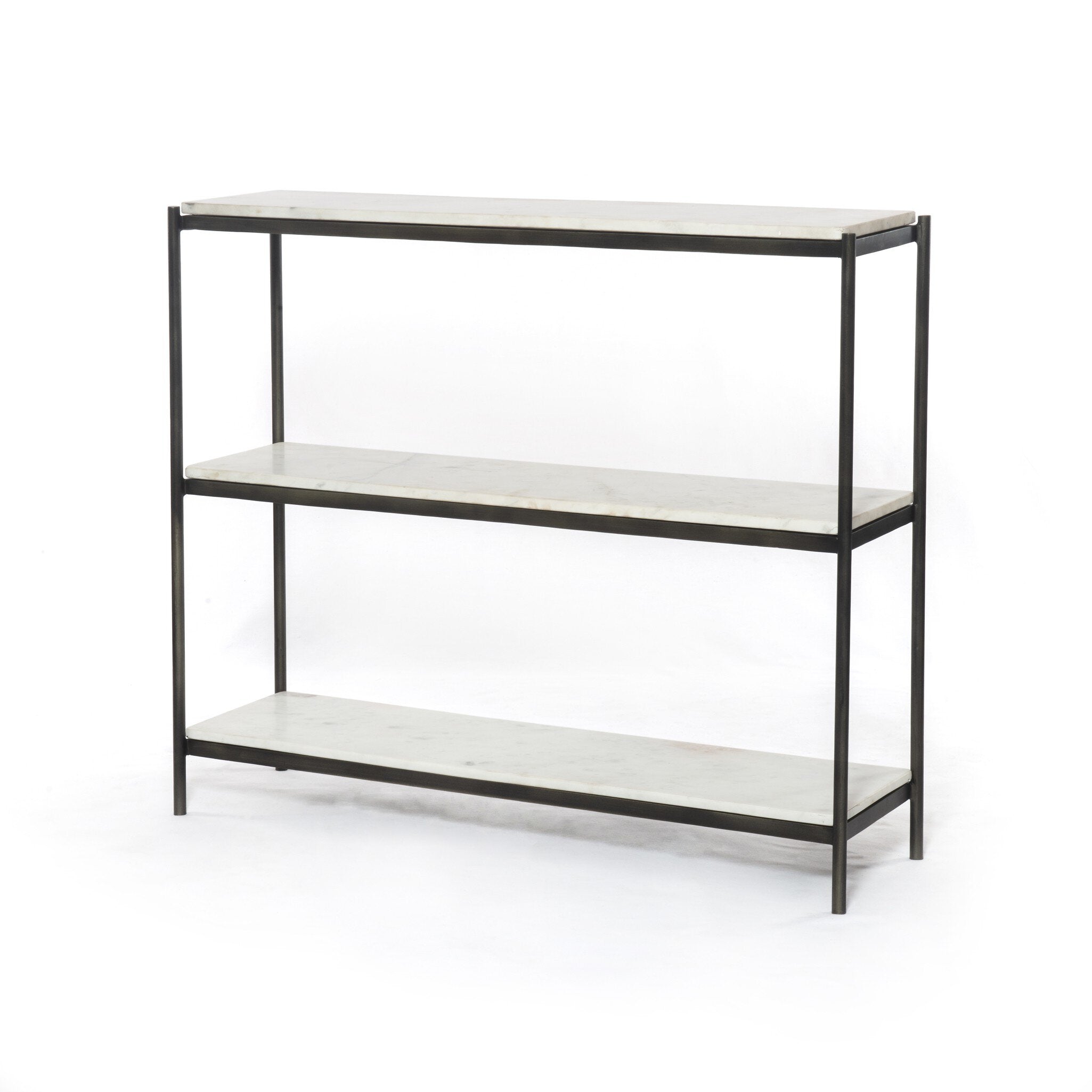 Felix Small Console Table - Polished White Marble