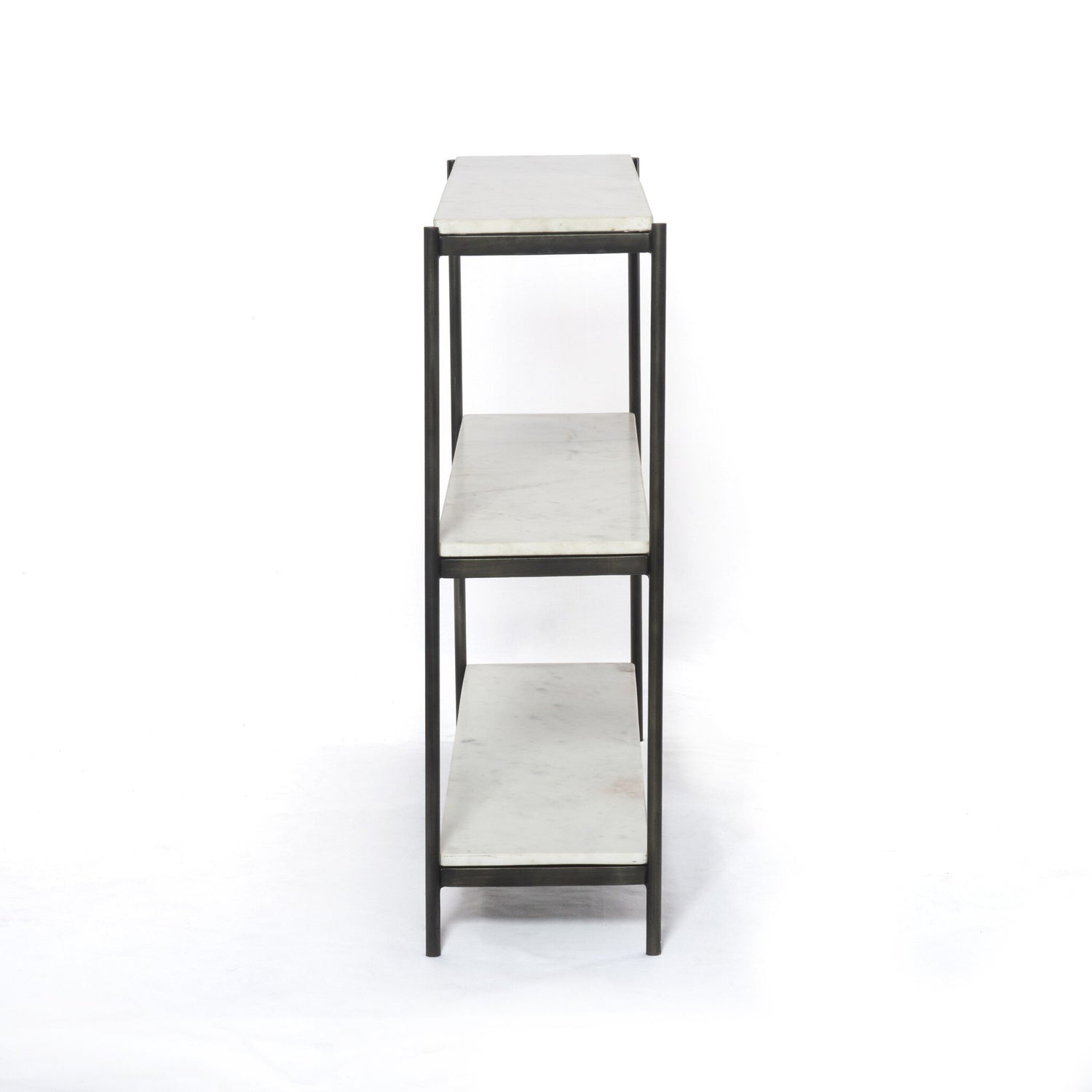 Felix Small Console Table - Polished White Marble