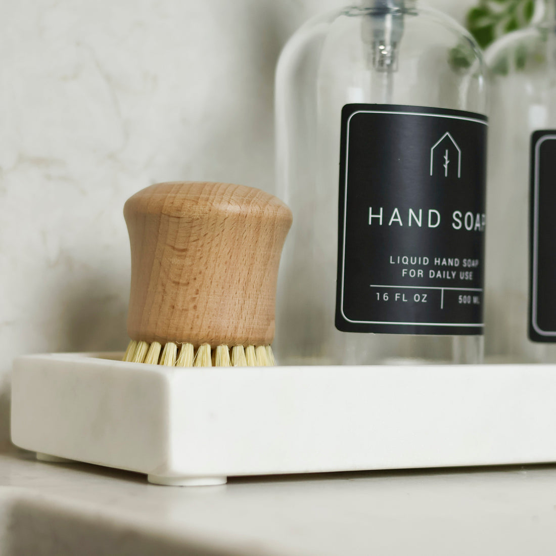 10" White Rectangle Marble Tray