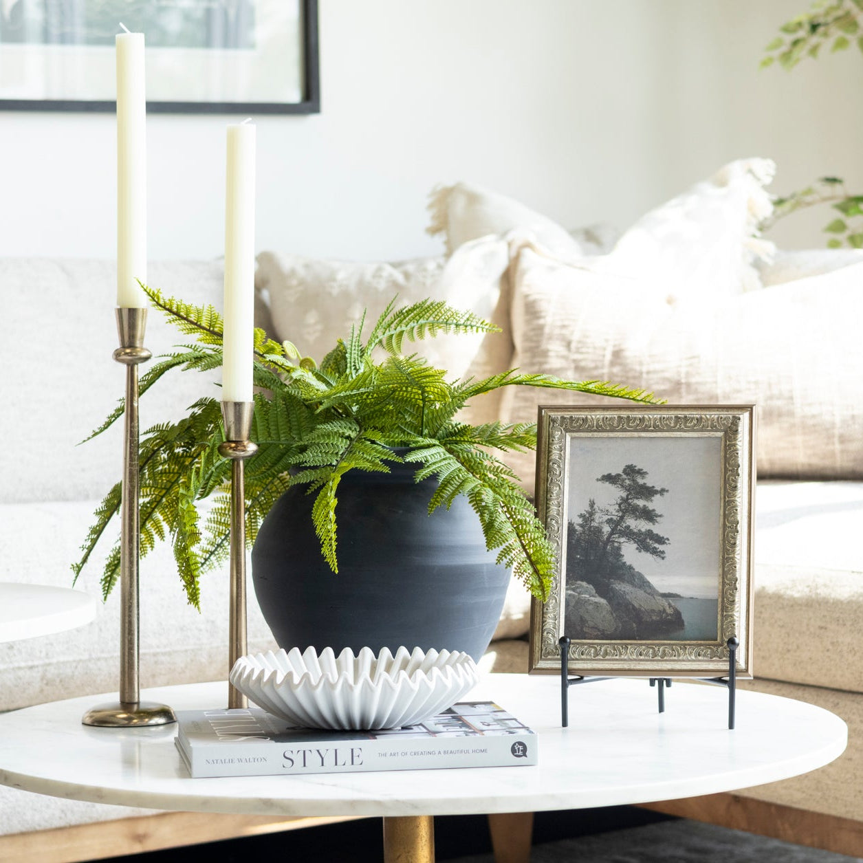 9.8" Fat Lip Vase Black