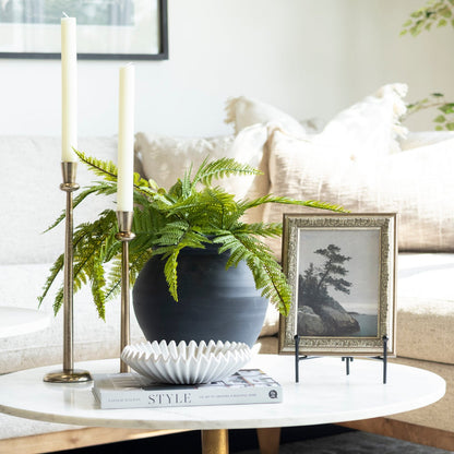 9.8" Fat Lip Vase Black