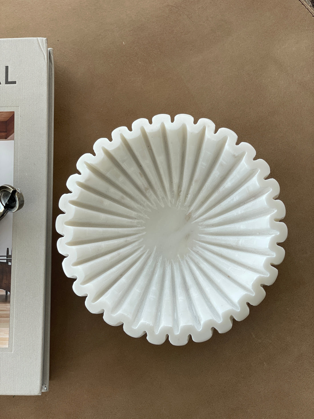 7&quot; Marble Ruffle Bowl