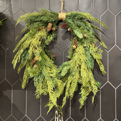 Mixed Green Wreath