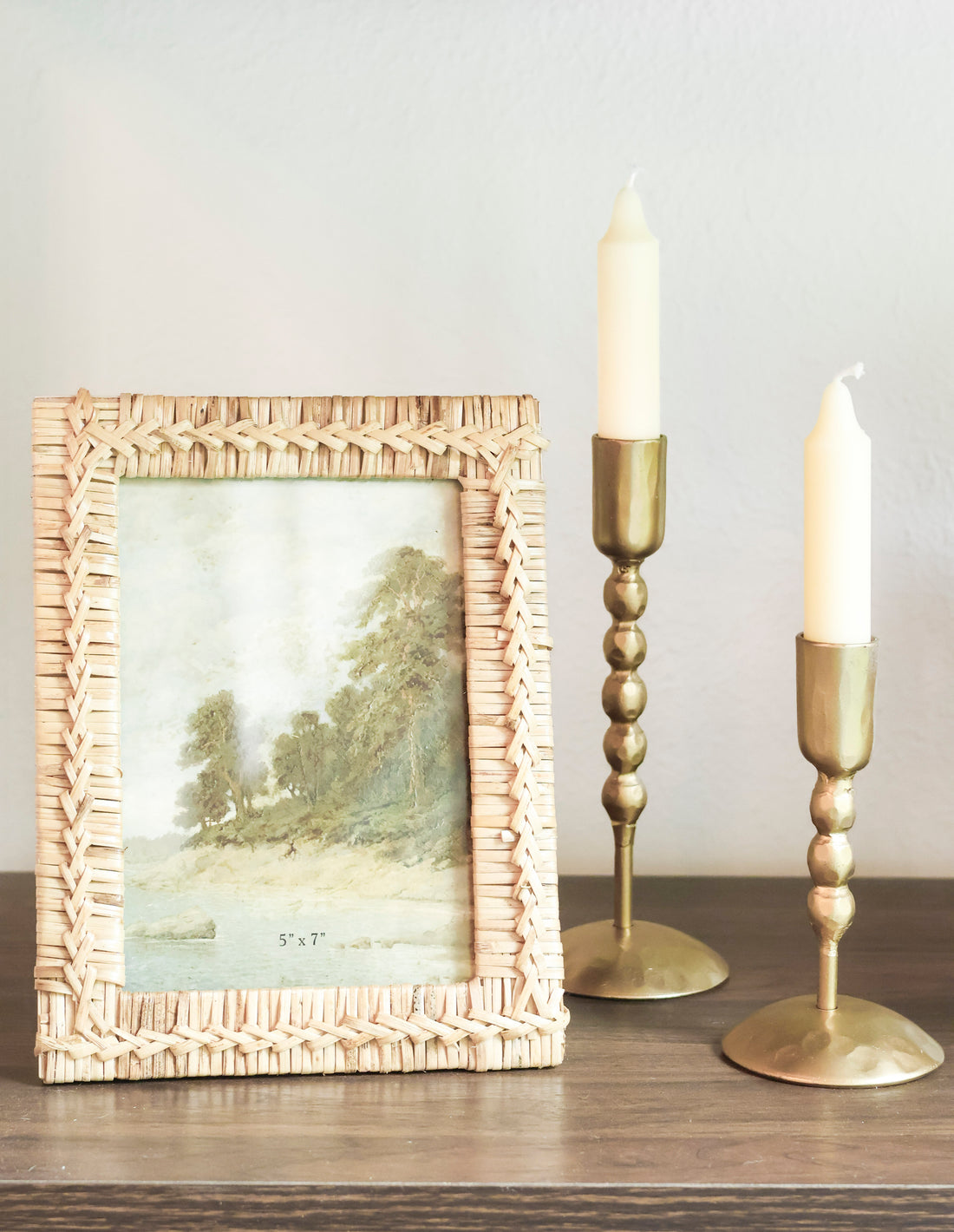 Hand-Woven Rattan Picture Frame