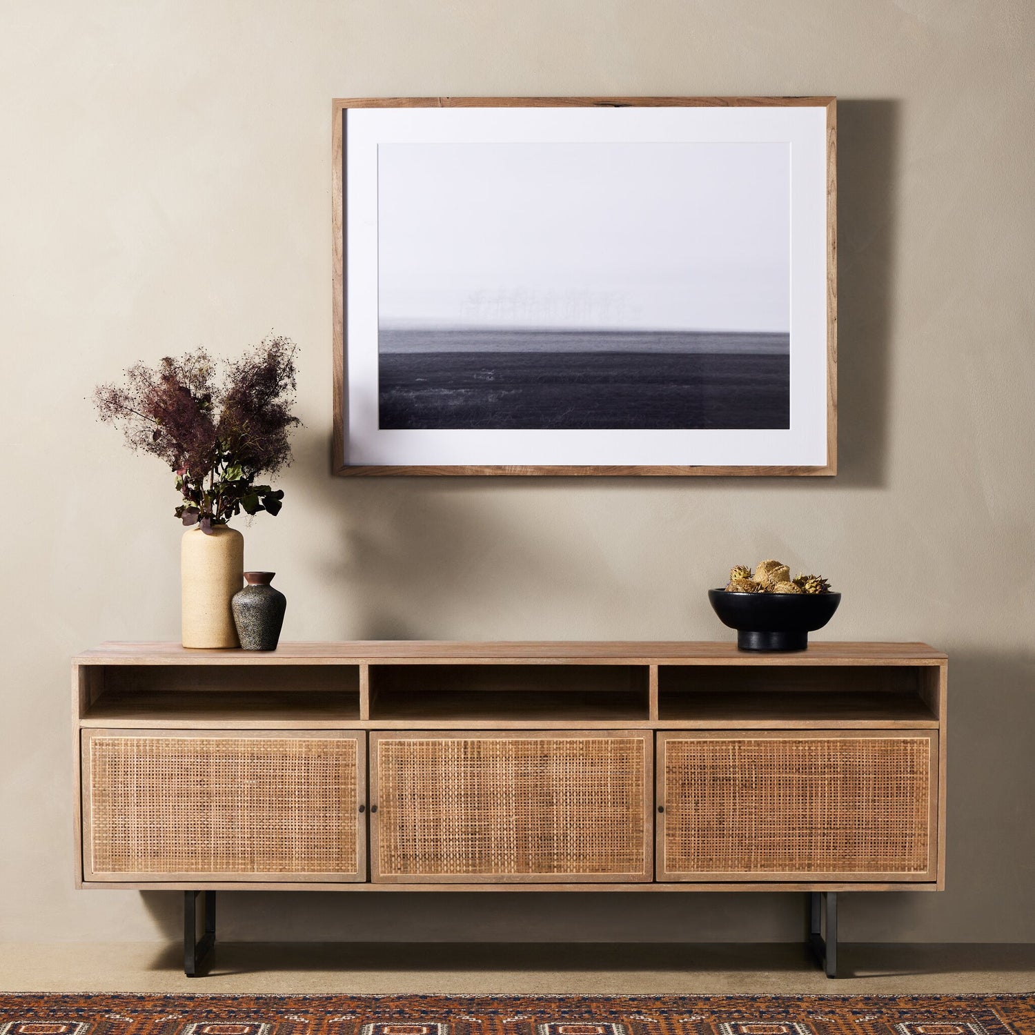 Carmel Media Console - Natural Mango