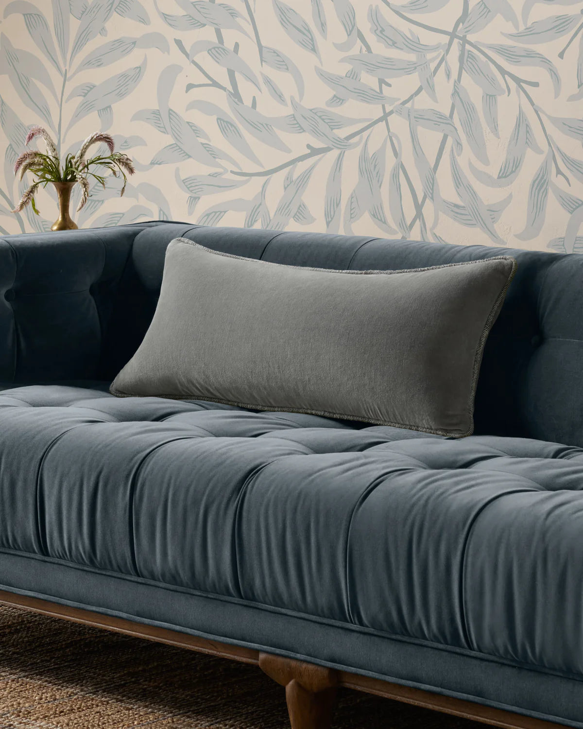 Velvet Touch Gray Pillow