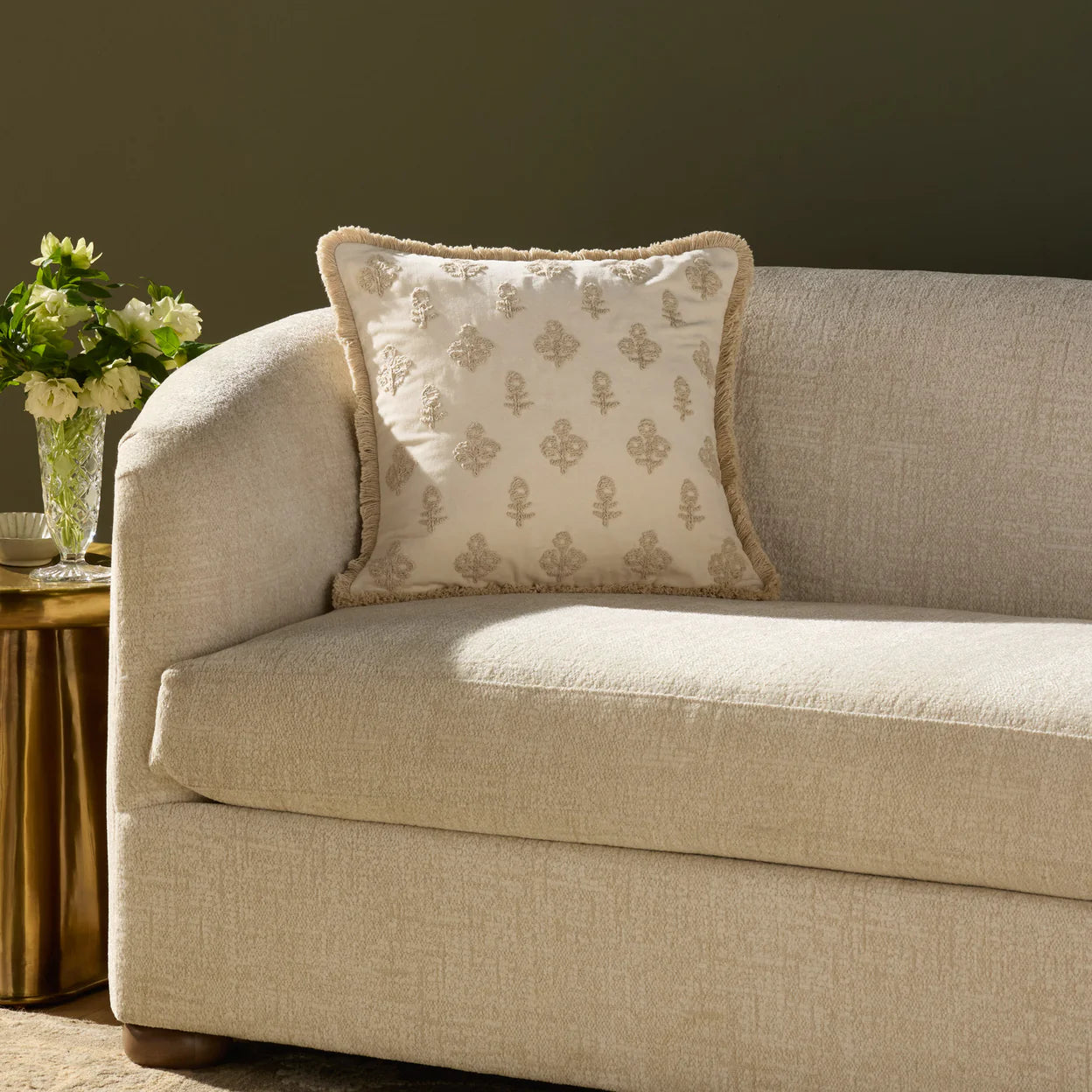 18" Darla Down Pillow Ivory