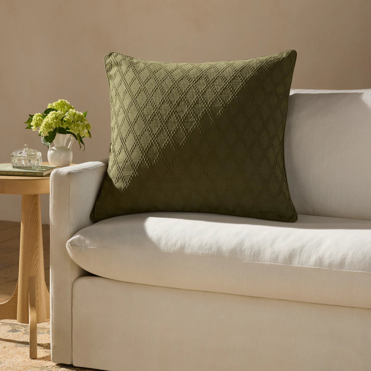 26" Cary Down Pillow Green