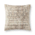 Textured pillow with a neutral color palette on a white background