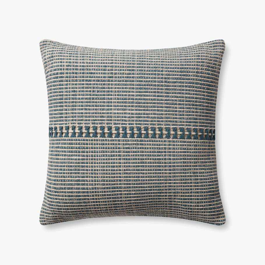22" Harvey Down Pillow Blue