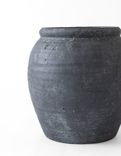 Gray Clay Jug Vase