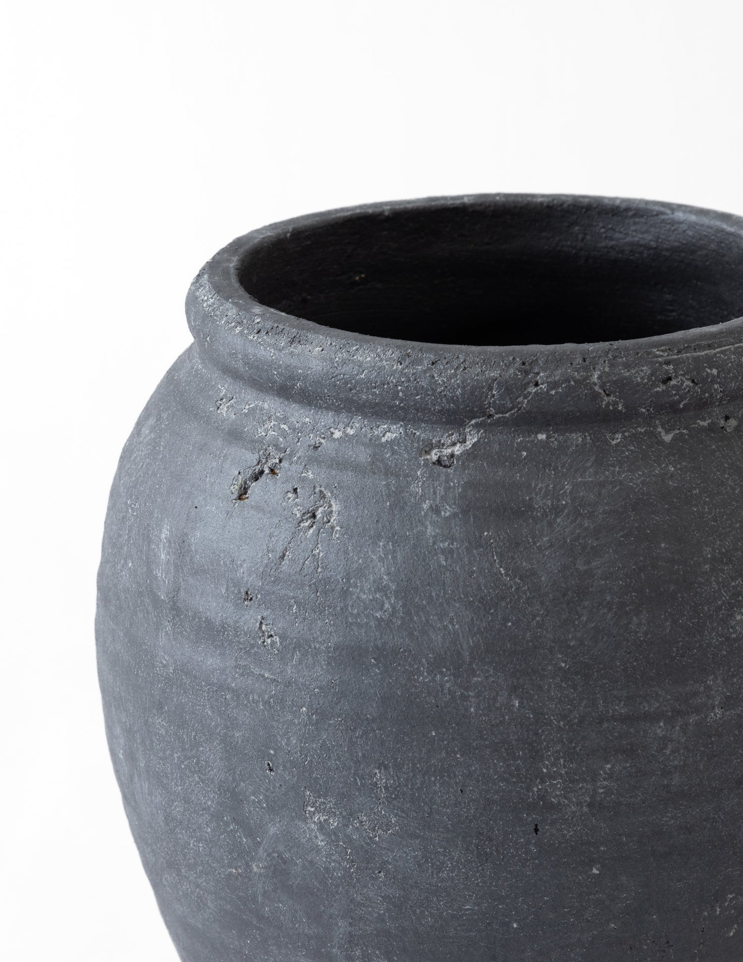 Gray Clay Jug Vase