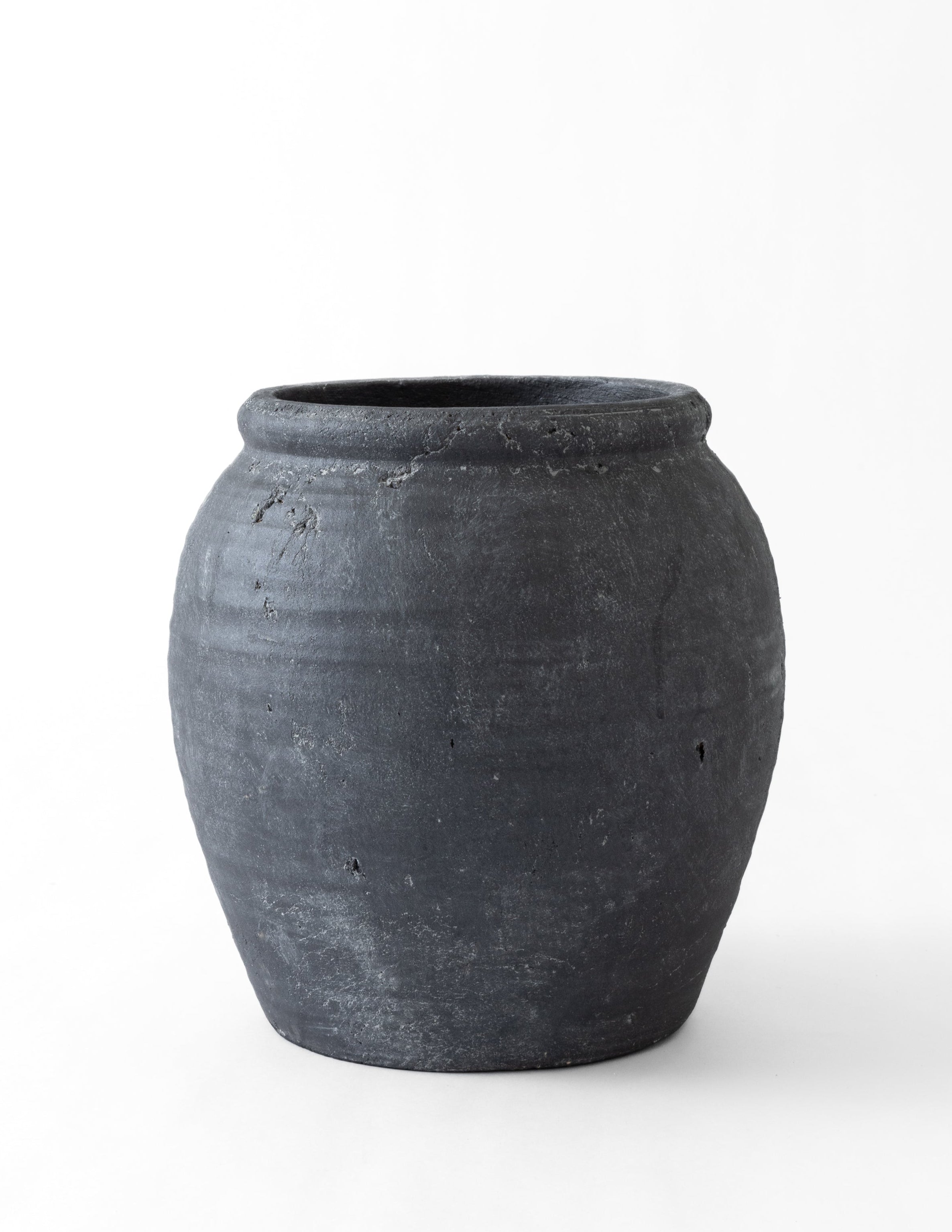 Gray Clay Jug Vase