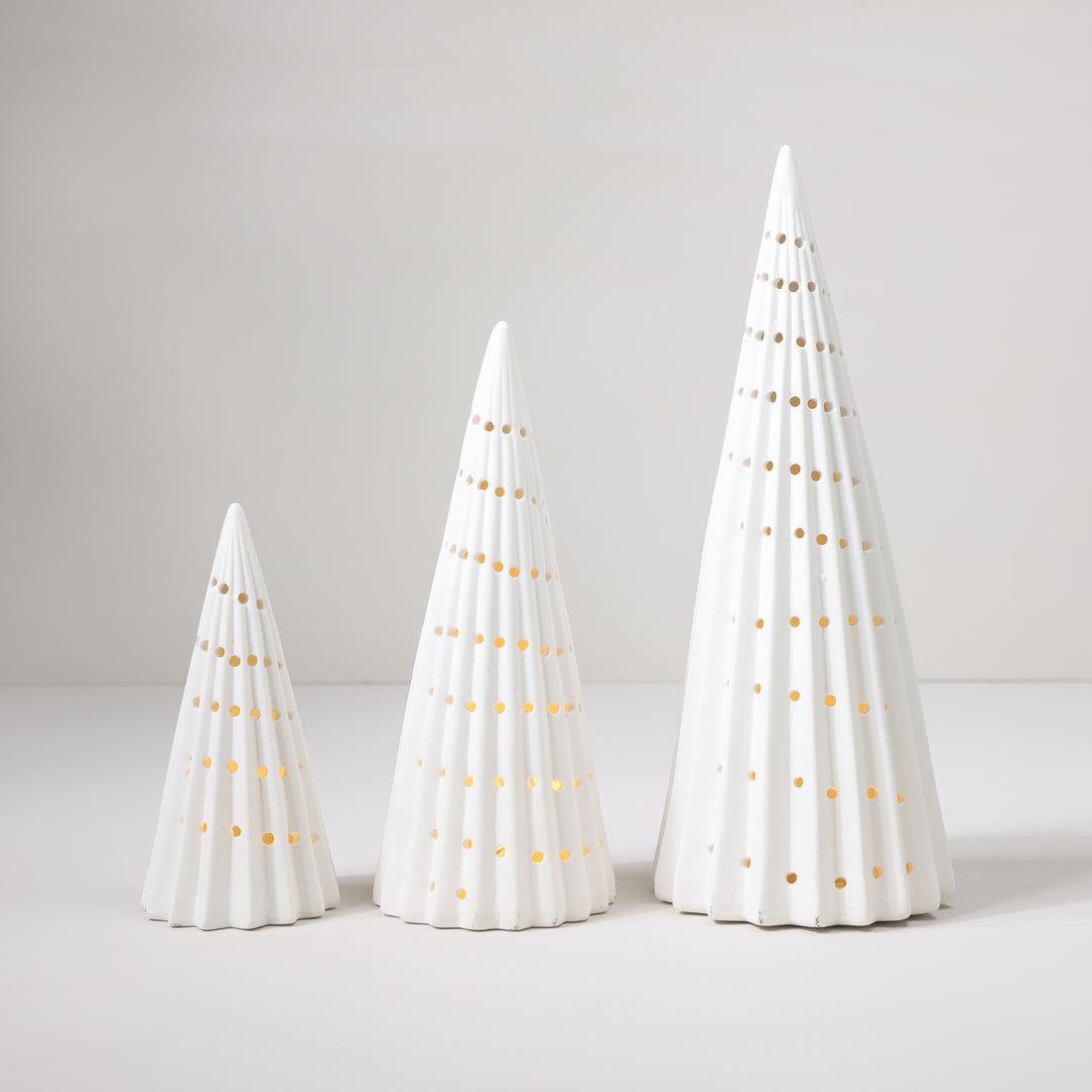 Matte White Lighted Trees