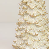 Ceramic Gold Snow Pine Tree