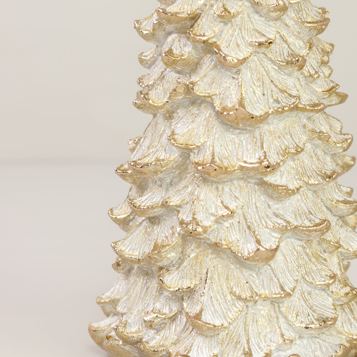 Ceramic Gold Snow Pine Tree