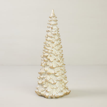 Ceramic Gold Snow Pine Tree