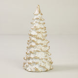 Ceramic Gold Snow Pine Tree