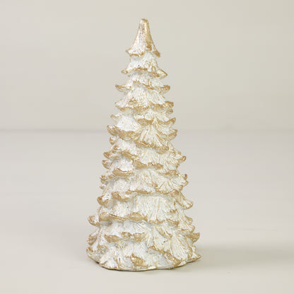 Ceramic Gold Snow Pine Tree