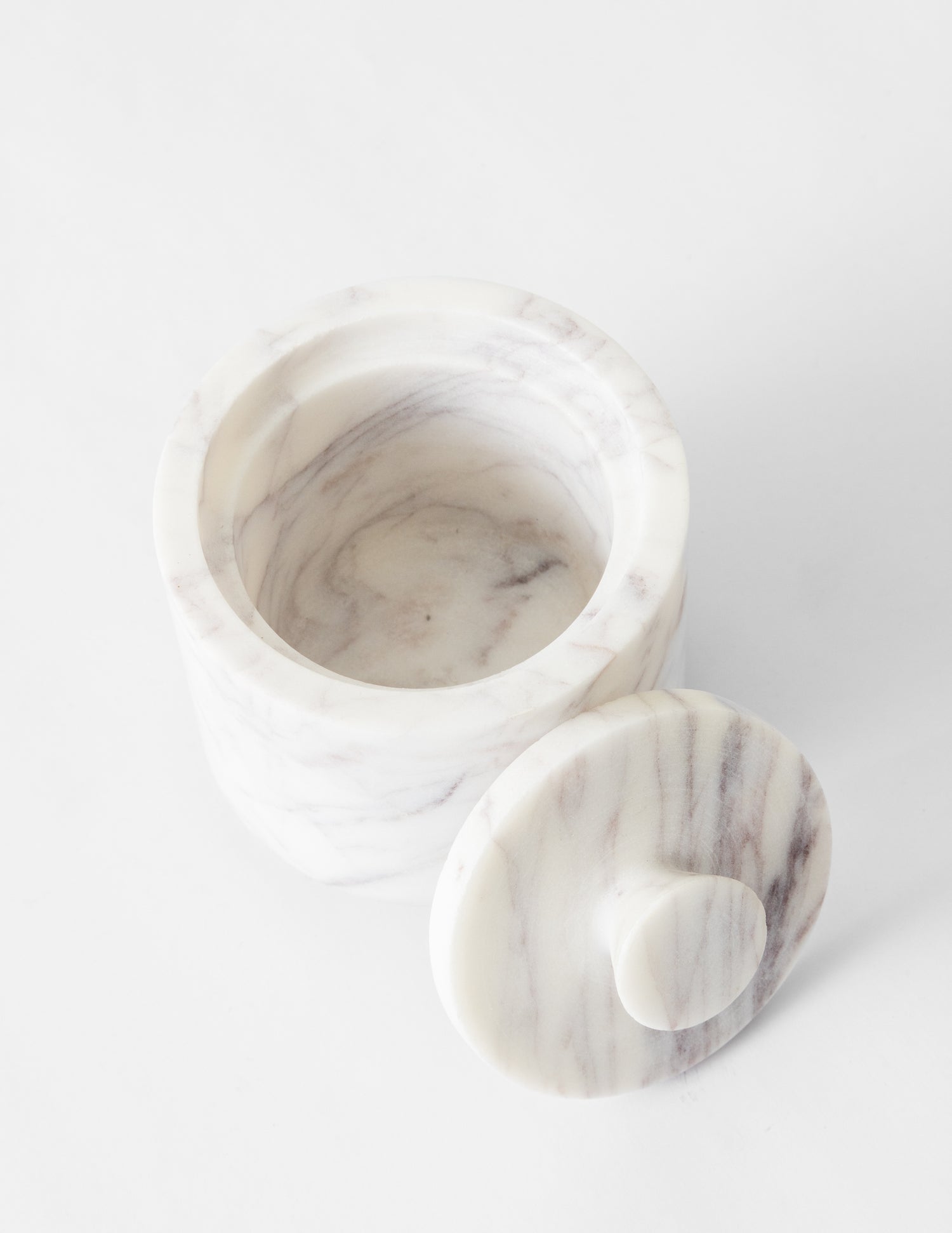 White Marble Pinch Pot