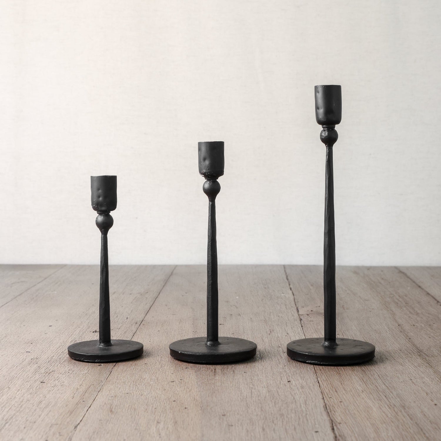 Black Iron Candlesticks