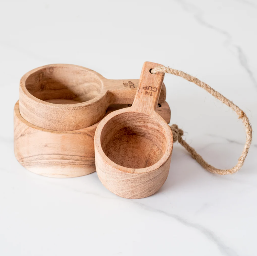 Acacia Wood Measuring Cups