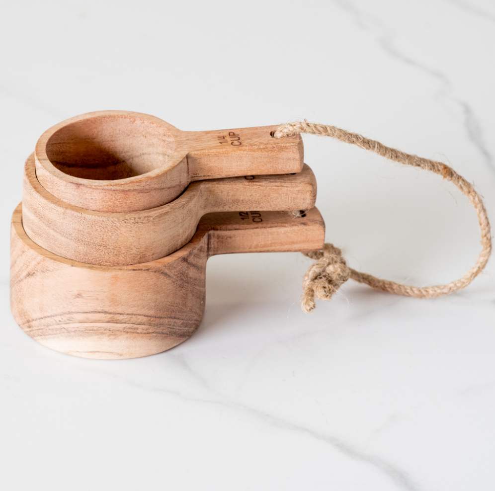 Acacia Wood Measuring Cups