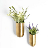 Brass Wall Vases (Set of 2)