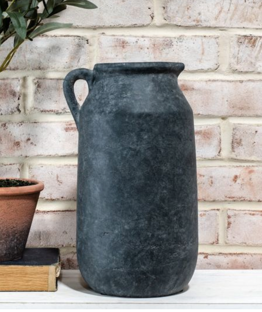 Charcoal Handle Vase - 12&quot;